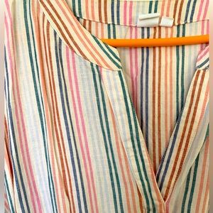 Gap Striped Belted Dress